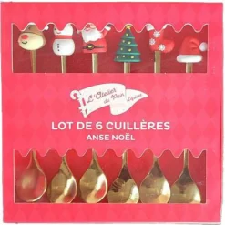 Discount 6 cuilleres de noel Vaisselle, Art De La Table·Couverts, Ménagère
