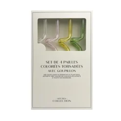 Hot 4 pailles torsadees + goupillon Ustensiles, Accessoire De Cuisine