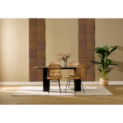 Online 3 panneaux deco tasseaux fonce Revetement Sol, Mur