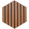 Clearance 3 panneaux hexagone bois fonce Revetement Sol, Mur