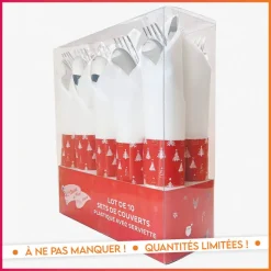 Hot 10 sets de couverts + serviettes Vaisselle, Art De La Table·Couverts, Ménagère