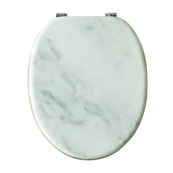 Clearance Abattant wc effet marbre blanc b Accessoire Wc