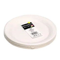 Clearance Assiette d23cm x50 carton blanc Vaisselle Jetable