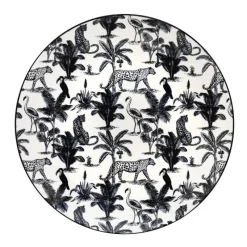 Outlet Assiette plate jungle n/b d27cm Vaisselle, Art De La Table·Assiette, Service