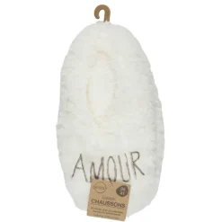 Online Ballerine sherpa avec broderie Chaussons