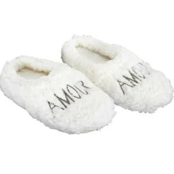 Online Ballerine sherpa avec broderie Chaussons