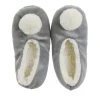 Sale Ballerines sherpa femme a pompon Chaussons