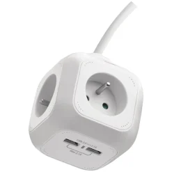 Best Bloc multiprise 4 prises +2xusb Rallonge, Multiprise