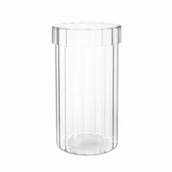 Clearance Bocal en verre strie Boîte, Rangement