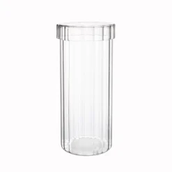 Discount Bocal en verre strie & couvercle Boîte, Rangement