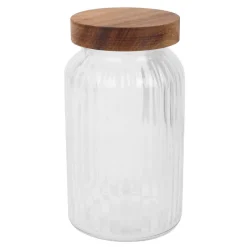 Online Bocal strie + couvercle 1.25l Boîte, Rangement