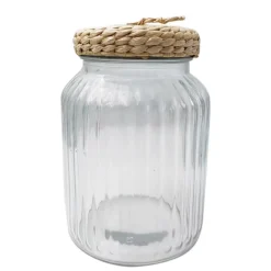 Outlet Bocal strie naturel 1l Boîte, Rangement