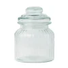 Clearance Bocal verre strie d11.5x14.5cm Boîte, Rangement