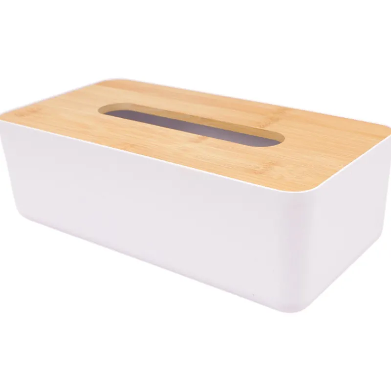 Boite a mouchoirs en bambou Accessoire Salle De Bain