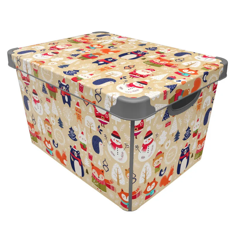 Best Boite decoree de noel 17l beige Rangement