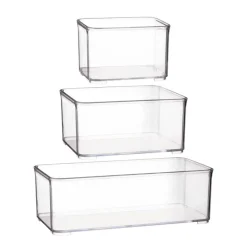 Outlet Boite empilable transparente Accessoire Salle De Bain