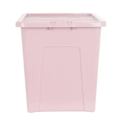 Sale Boite 80l avec couvercle rose Rangement