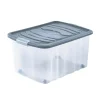 Sale Boite plastique a roulette 45l Rangement