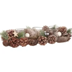 Sale Bougeoir bois 3 bougies Décoration