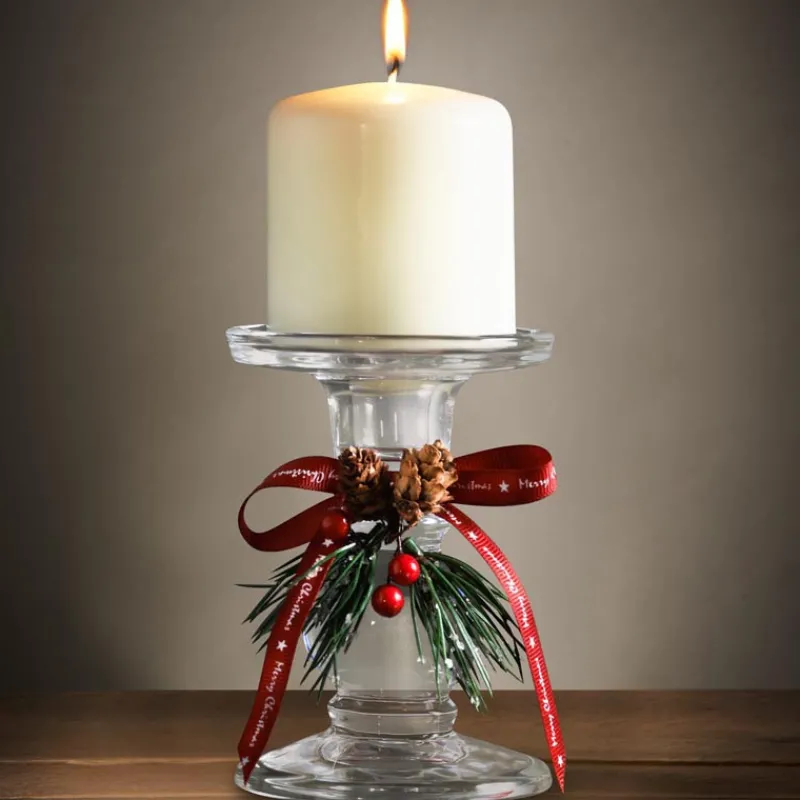 Clearance Bougeoir en verre decor noel Bougie, Senteur