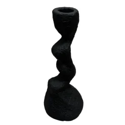 Sale Bougeoir torsade ciment noir Bougie, Senteur