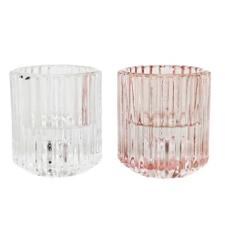 Bougeoir verre strie Bougie, Senteur
