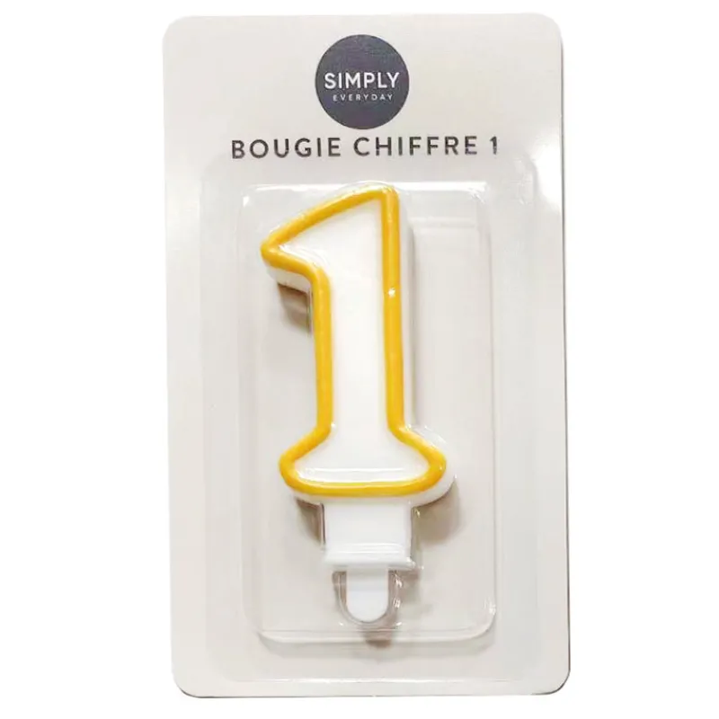 Outlet Bougie chiffre 1 Décoration Et Cotillons|Vaisselle, Déco Festive·Décoration Et Cotillons