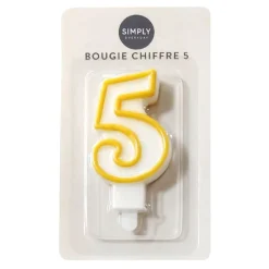 New Bougie chiffre 5 Décoration Et Cotillons|Vaisselle, Déco Festive·Décoration Et Cotillons
