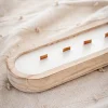 Clearance Bougie ovale bois 4 meches Bougie, Senteur