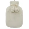 New Bouillotte 1.7l avec pompon beig Bouillotte