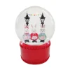 Hot Boule a neige chiens h16cm Décoration