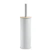 New Brosse wc blanc couvercle bambou Accessoire Wc