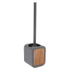 New Brosse wc carre acacia/gris Accessoire Wc