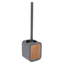 New Brosse wc carre acacia/gris Accessoire Wc