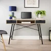 Best Bureau noir/bois Bureau