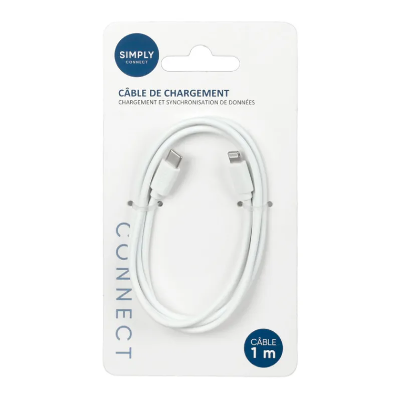 Cable type c to lightning 1 m Audio, Téléphonie