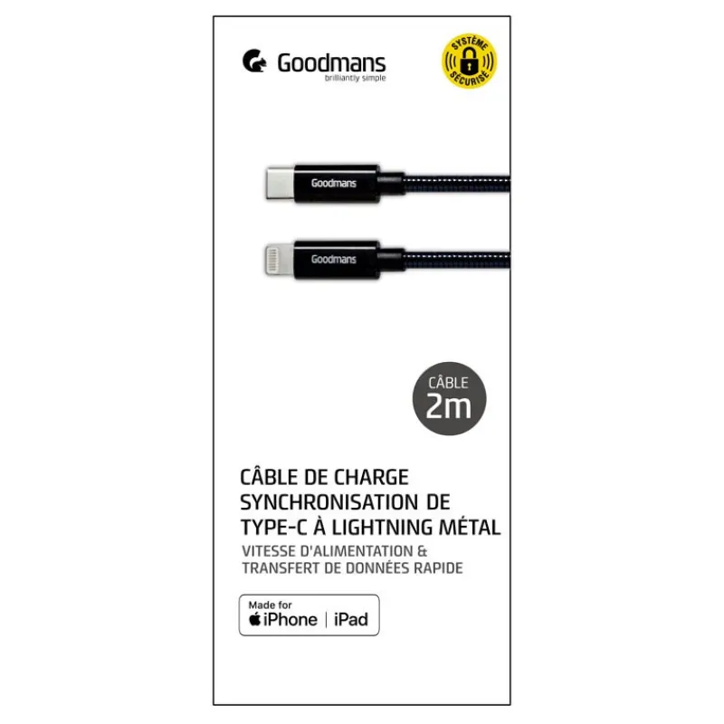 Online Cable type c to lightning 2 m me Audio, Téléphonie