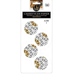 New Caissette en papier d4.5cm x100 Plat, Moule