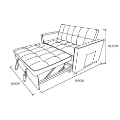 Sale Canape convertible + 2 coussins Salon
