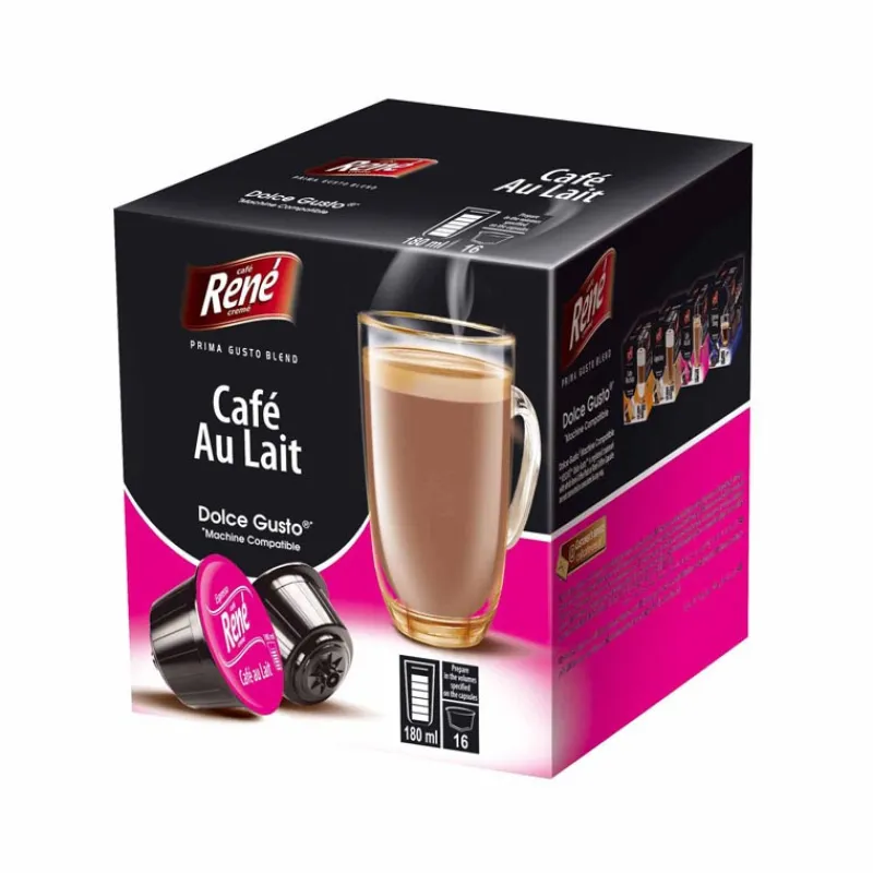 Online Capsules cafe au lait x16 Boisson Chaude|Epicerie Sucrée·Café, Thé