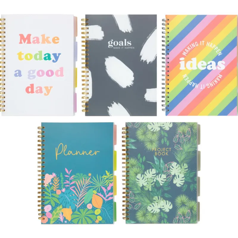 New Carnet a spirales avec onglets Papeterie