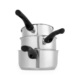 Casserole x3 acier inox couv Casserole, Poêle