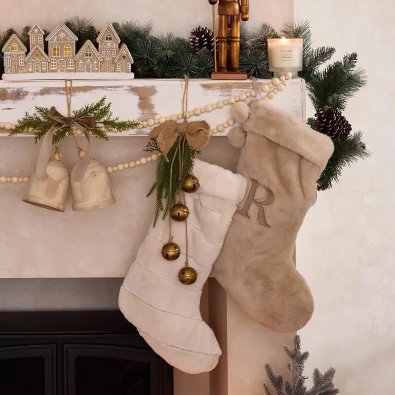 Clearance Chaussette beige noel Décoration