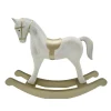 New Cheval a bascule blanc h18cm Décoration