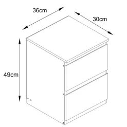 Best Chevet 2 tiroirs blanc mat Chambre