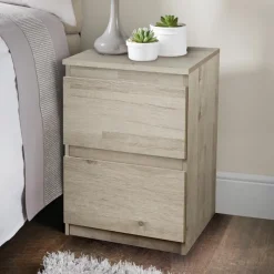 Discount Chevet 2 tiroirs bois clair Chambre