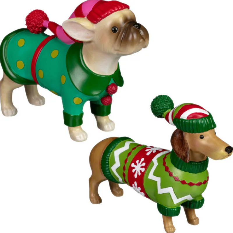 Outlet Chiens en noel h13cm Décoration