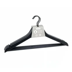 Outlet Cintres en bois noir mat x4 Linge·Accessoire