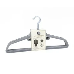 Online Cintres x8 velours gris Linge·Accessoire