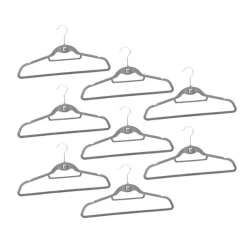 Online Cintres x8 velours gris Linge·Accessoire